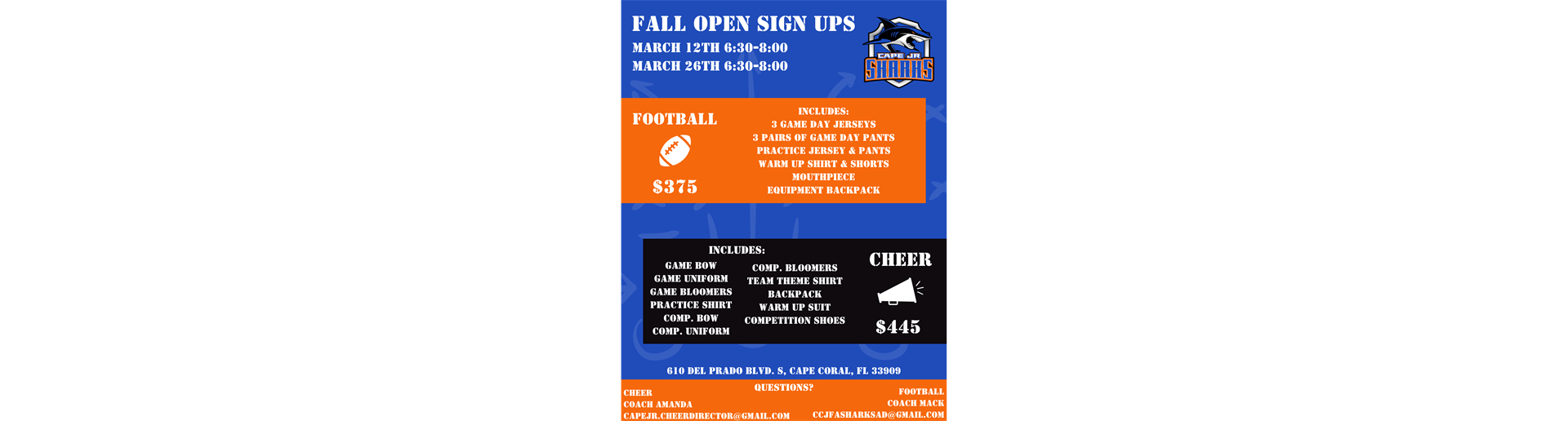 2025 Fall Sign-Ups